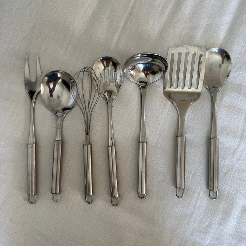 Estia 7 Piece 18/10 Stainless Steel Kitchen Utensil Set Ladle Whisk Spatula Fork